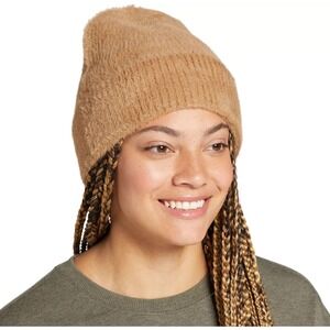Alpine Design Women's Fuzzy Rib Beanie, Light‎ Brown One Size